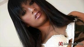 Amateur Thai bar girl teases solo in pantyhose at bar