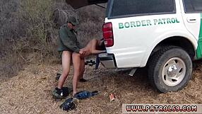 😍 busty latina cop alejandra leon outdoor blowjob cumshot on huge tits