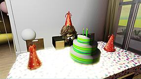 Big Ass Birthday Gift Unwraps Monster Cock Surprise