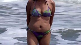 oops my bad but my wife's tits and hairy pussy flash beachgoers