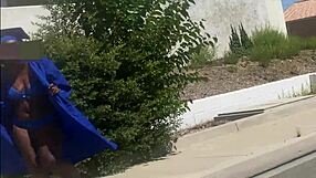 Class hoe screams on big black cock doggystyle outdoors