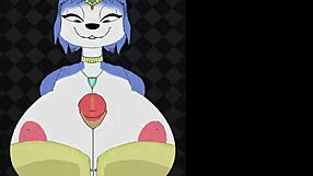 Krystal X Fox McCloud Takes Big Cock Titty Fuck Cumshot!