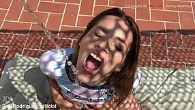 hey my friend's stepsister begs for two cocks stretchin her tight pussy now