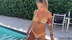 Sext asian neighbor linda lan bent over fucked doggystyle by jmac huge cock big ass tits outdoor pov riding