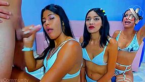 destroying this hot latina's throat rough with my monster cock feels amazing