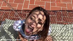 hey my friend's stepsister begs for two cocks stretchin her tight pussy now