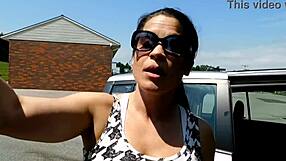 big ass busts lowrise jeans car wash tease