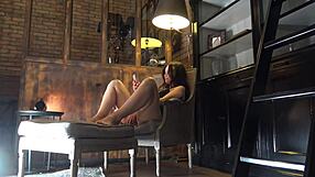 Beautiful horny housewife strips plumber naked but stays clothed for teasing blowjob handjob combo