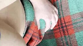 you won't believe how my shy neighbor sneaks under the blanket for some secret pussy licking action