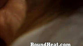 my redhead slave's big tits bounce as i whip her panty-gagged ass