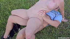 Damn thick blonde bombshell gets huge cock in wild outdoor pounding 😈🍑
