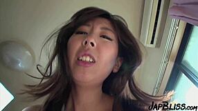 Japanese milf gets creampie fucked raw by big cock