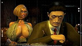 The curvy cartoon MILF drops to her knees for a sloppy blowjob on the eager teen turning 18