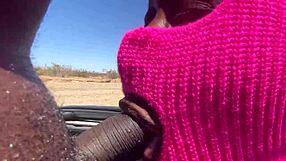 Class hoe screams on big black cock doggystyle outdoors