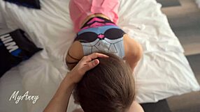 Hot stepsister slut bends over for big cock doggystyle and rides cowgirl moaning loudly