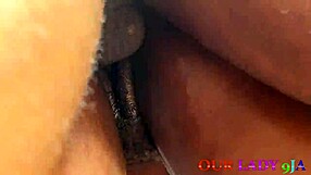 naughty uganda girlfriend squirts wildly on my big cock during outdoor chair sex