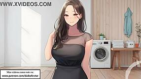 jerk off while the european femdom maid catches you sniffing panties