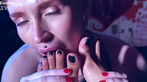 rotten venus latina goddess chokes you with her sexy bare feet till you gag and lick toes