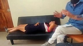 Old man rips clothes and fucks innocent young woman's tight wet pussy