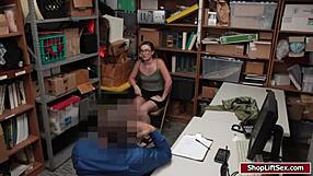 Who knew LP officer's massive cock would wreck nerdy shoplifter's tight pussy at work?