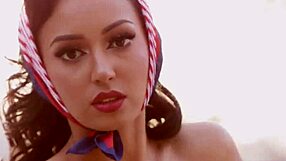 Petite Mixed Race Asian Babe Alexandra Young Strips Lingerie Softcore