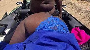 Class hoe screams on big black cock doggystyle outdoors