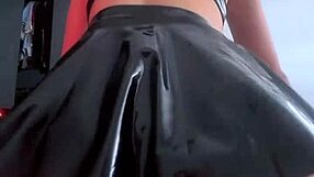 Latina babe twerks big round ass on muscular black monster cock closeup