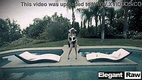 Neighbors jillian janson and seth gamble fuck by the pool in perfect outdoor spot