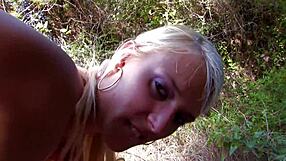 blonde slut's tiny tits beg for your hot cumshot 😈💦