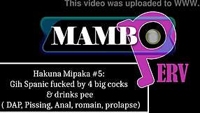 Hakuna mipaka endures 4 monster cocks in brutal dap anal prolapse pissing