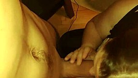 Mommy sucks young boy's huge cock till cum explosion!