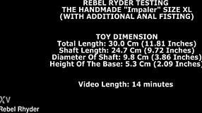 feel me getting impaled on this monster handmade dildo plus deep anal fisting?