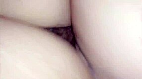 horny girlfriend's hairy pussy creampied after doggystyle pounding