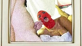 Minnie Rose sucks dick backstage... but gets her pussy blasted full of cum?