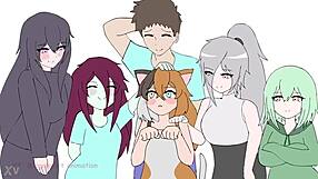 i'm watching cats head pat minecraft anime episode 5