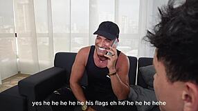 Colombian BBW Lizi Love's Big Ass Bent Fucked Doggystyle Cowgirl by Two Monster Cocks