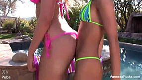 vanessa cage shows off her tits pussy backstage in the cage