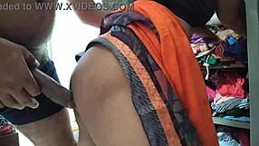 Bhabhi Gets Bent Over And Fucked Hard Doggy By Devar In Cupboard While Hanging Clothes. Dirty Talk Creampie Follows