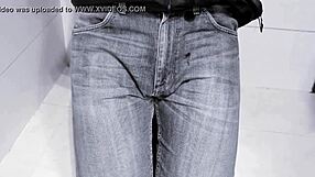 i soak my jeans peeing desperately in the toilet