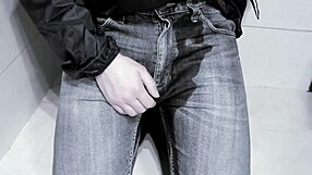 i soak my jeans peeing desperately in the toilet