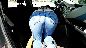 big ass busts lowrise jeans car wash tease