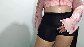 My suegra's perfect huge sexy culote shaking before bed wet panties