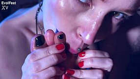 rotten venus latina goddess chokes you with her sexy bare feet till you gag and lick toes