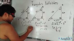 4 wild trigonometry lessons! horny nerd student bangs hot teacher eyes!