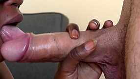 i gave him the best interracial ebony blowjob swallowing every drop homemade
