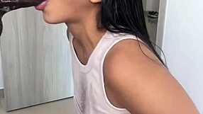 linda morena craves big black cock deepthroat blowjob from boyfriend