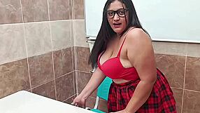 What Happens When Busty Bride Worships That Huge Ebony Ass in Class?