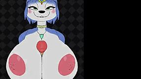 Krystal X Fox McCloud Takes Big Cock Titty Fuck Cumshot!