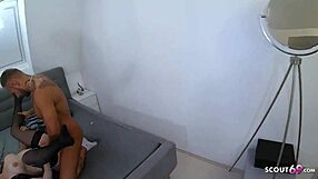 Curvy German Teen 18+ Swallows Monster Cock in Real Amateur MMF Threesome After College!