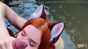 passionate pov doggystyle creampie cowgirl riding busty kitsune sweetie fox in steamy japanese onsen cosplay